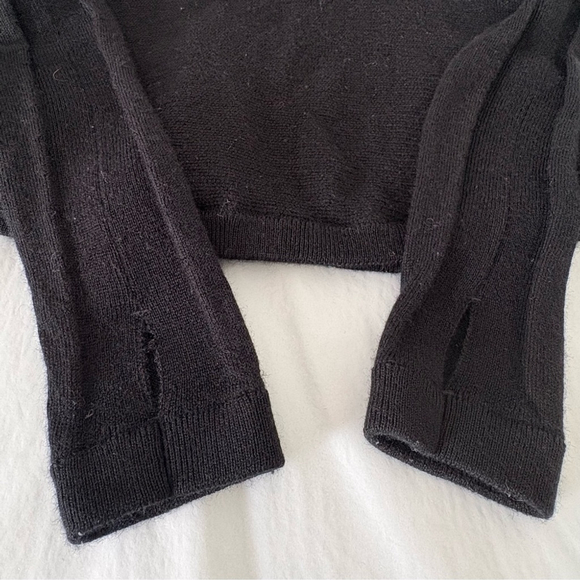 Lululemon | Sit In Lotus Merino Wool Sweater | Sz 4 | Black | EUC - Picture 5 of 13
